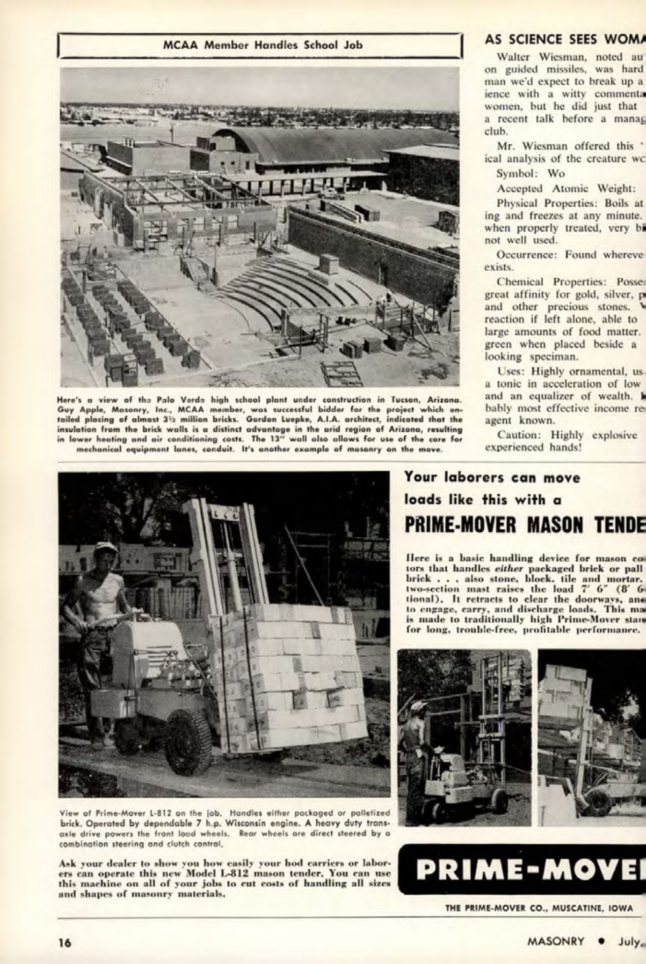 Masonry Magazine August 1962 Page. 16