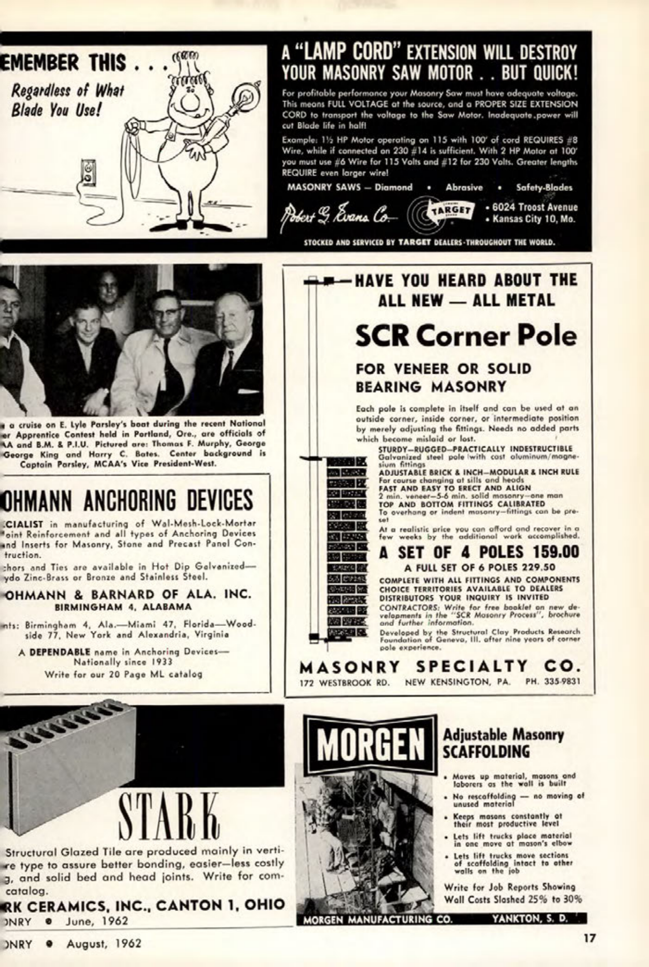 Masonry Magazine August 1962 Page. 17