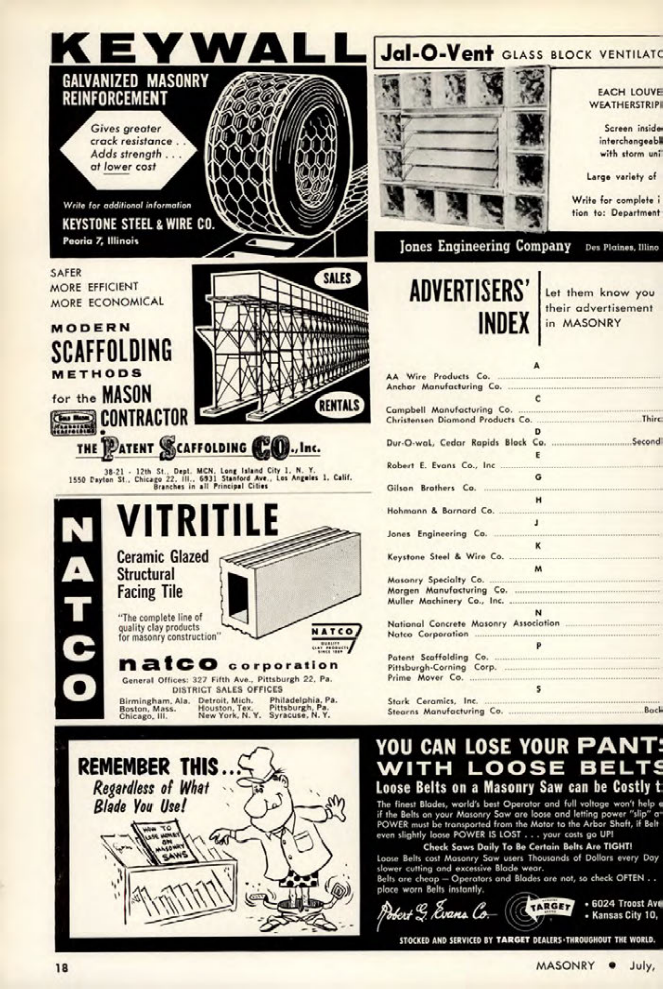 Masonry Magazine August 1962 Page. 18