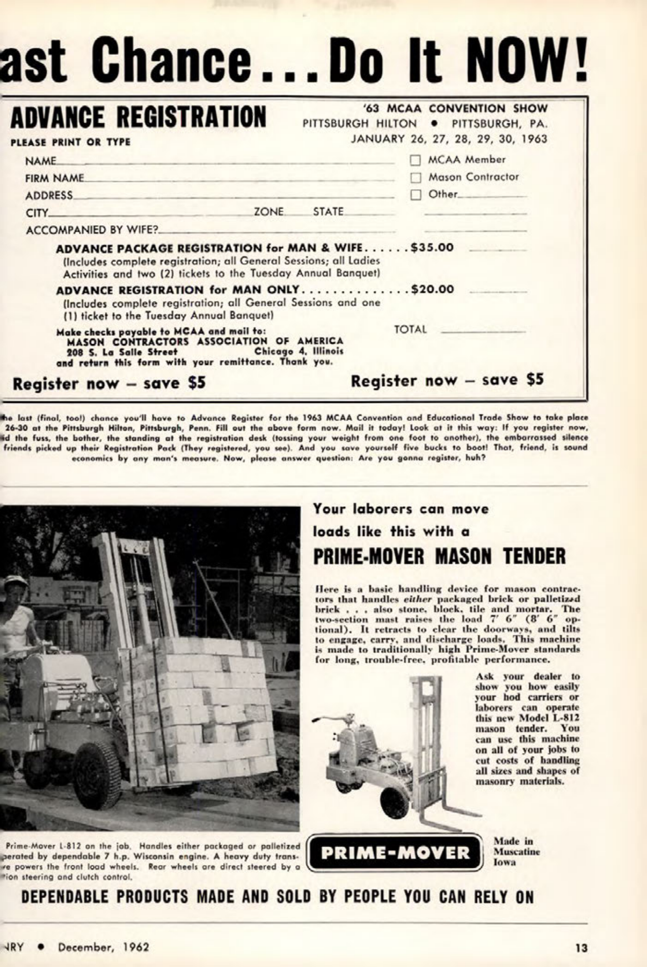 Masonry Magazine December 1962 Page. 13