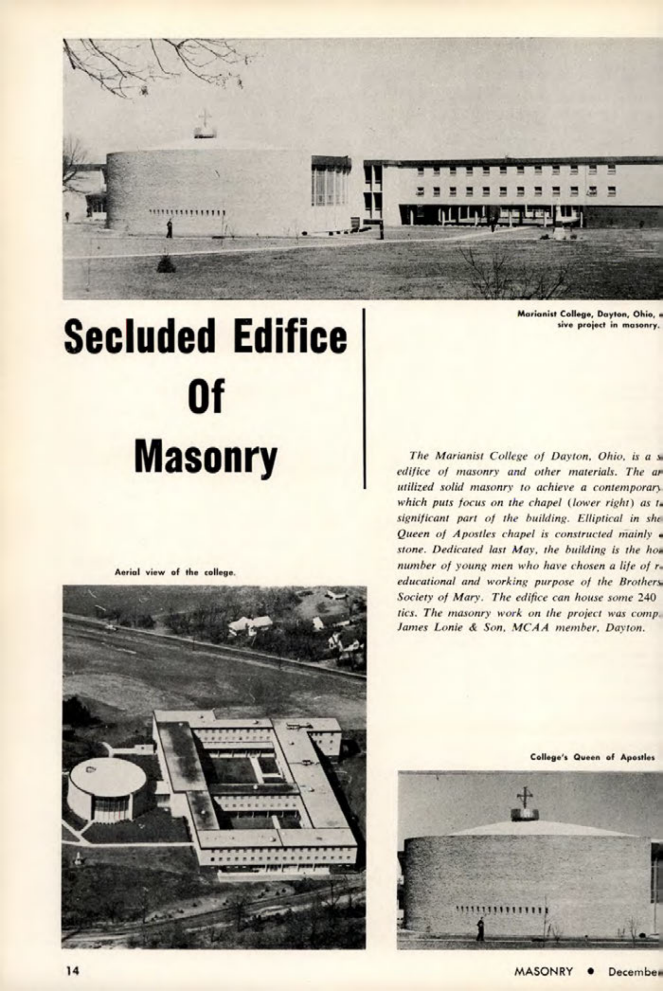 Masonry Magazine December 1962 Page. 14