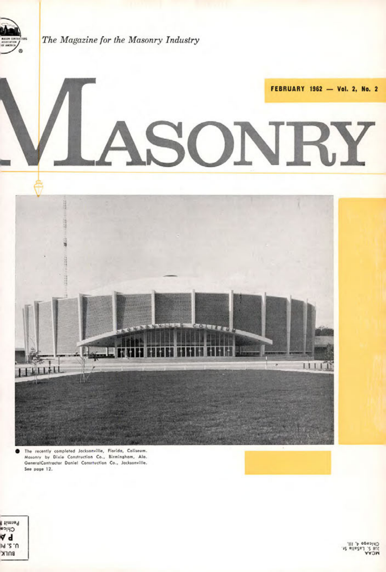 Masonry Magazine February 1962 Page. 1