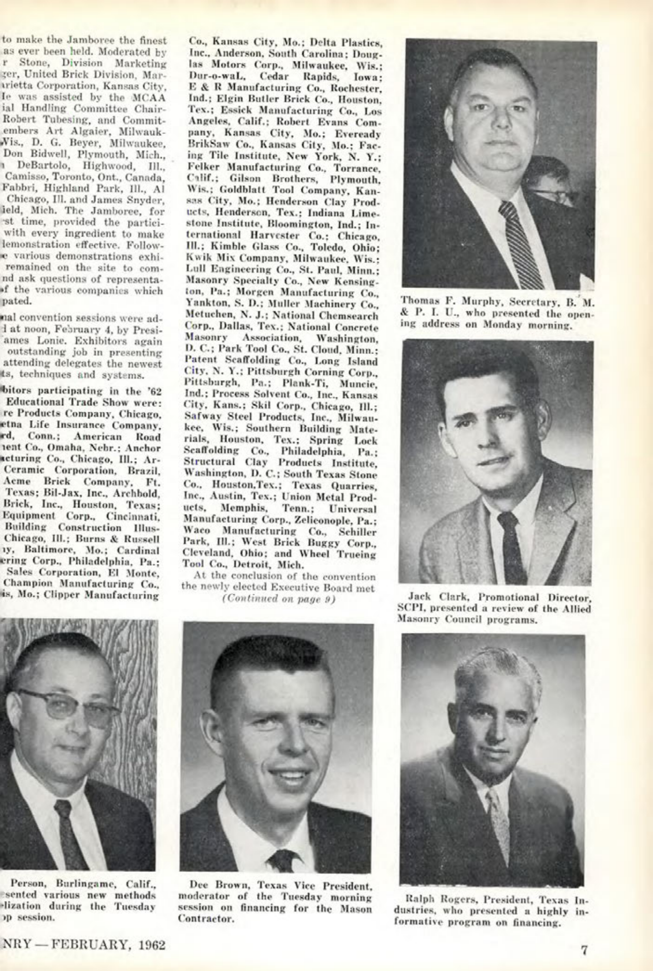Masonry Magazine February 1962 Page. 7