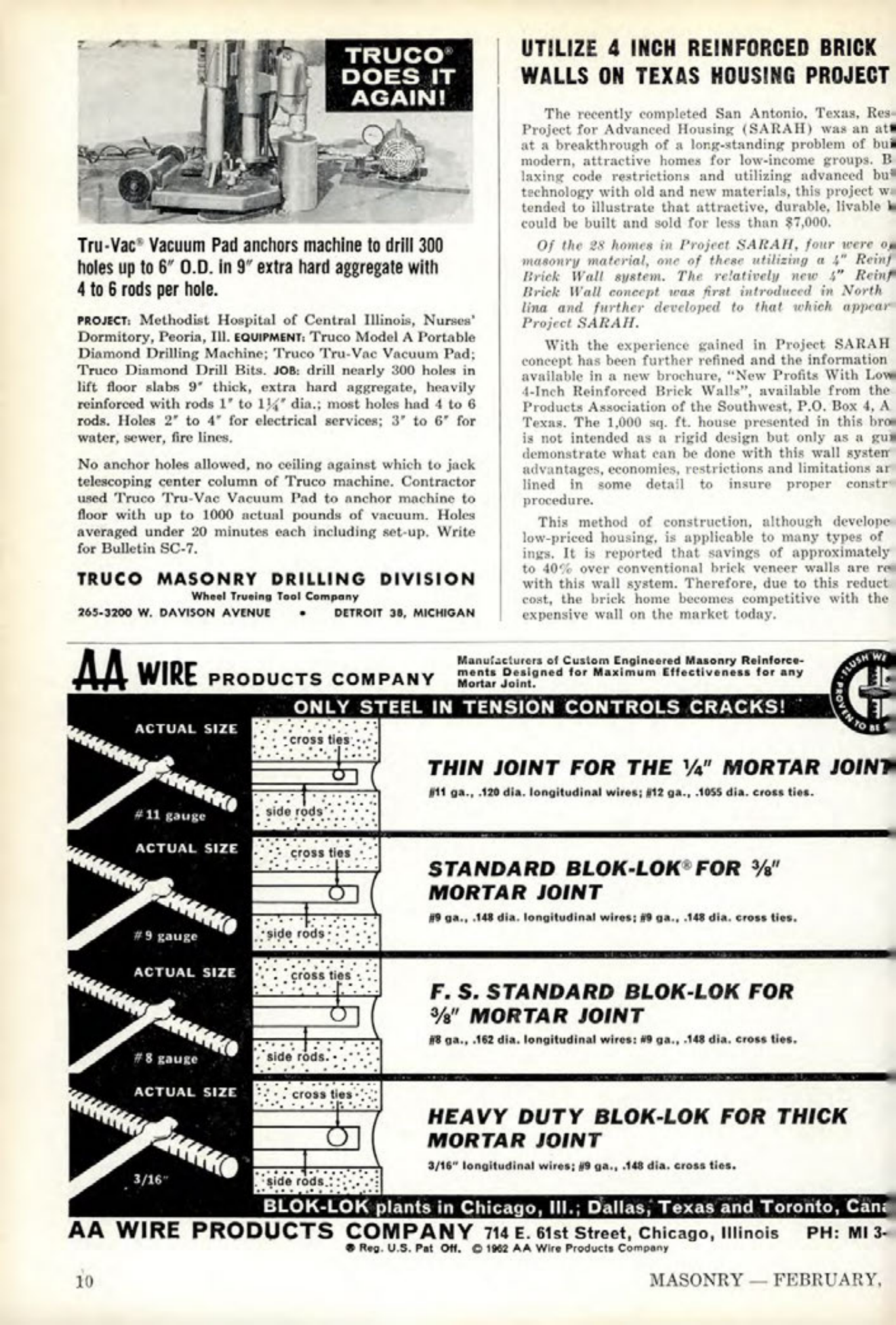 Masonry Magazine February 1962 Page. 10
