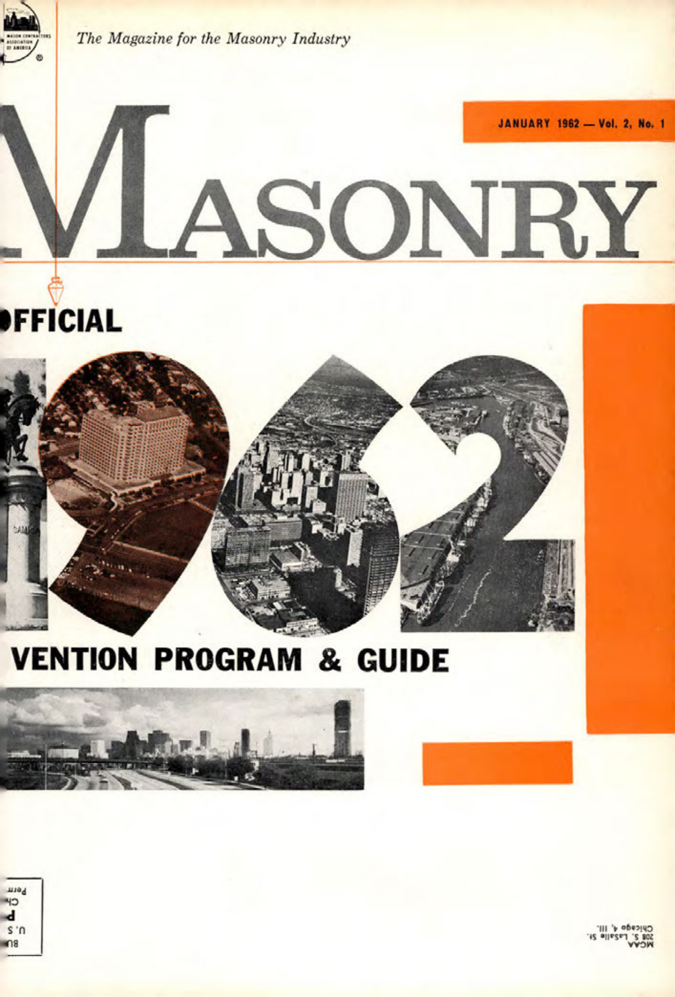 Masonry Magazine January 1962 Page. 1