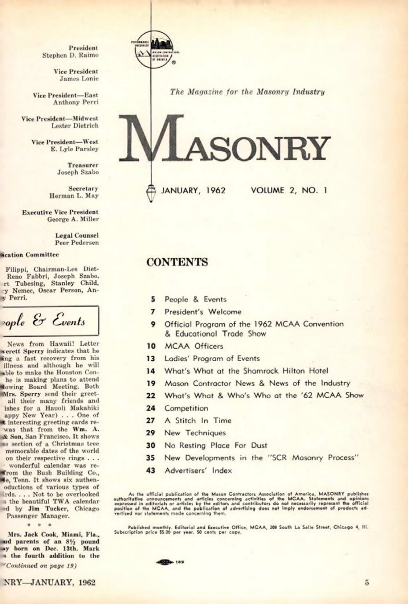 Masonry Magazine January 1962 Page. 5