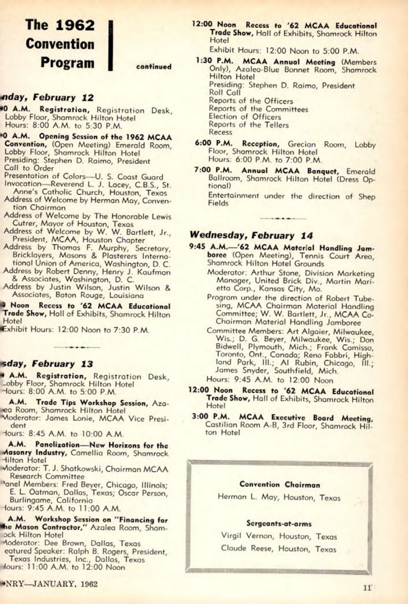 Masonry Magazine January 1962 Page. 11