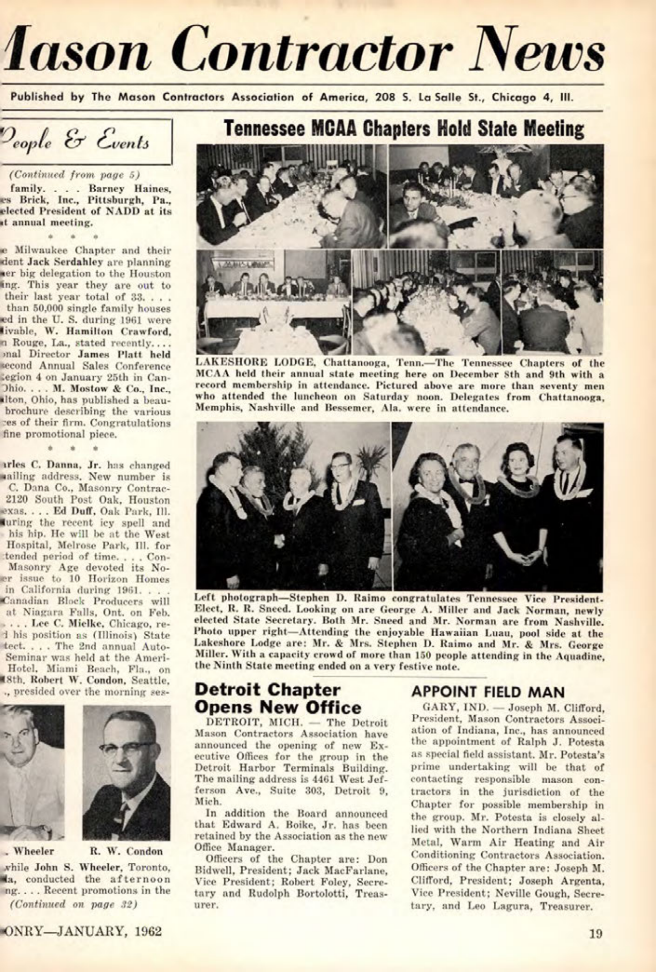 Masonry Magazine January 1962 Page. 19