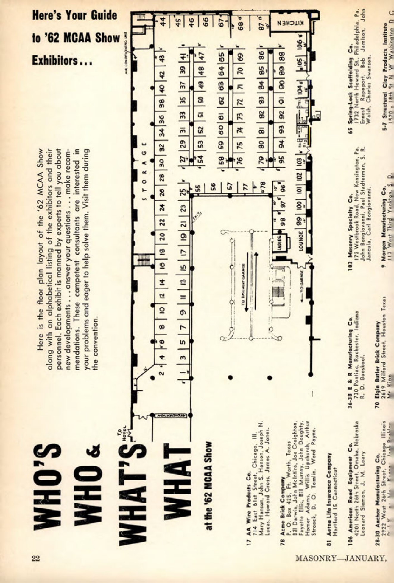 Masonry Magazine January 1962 Page. 22