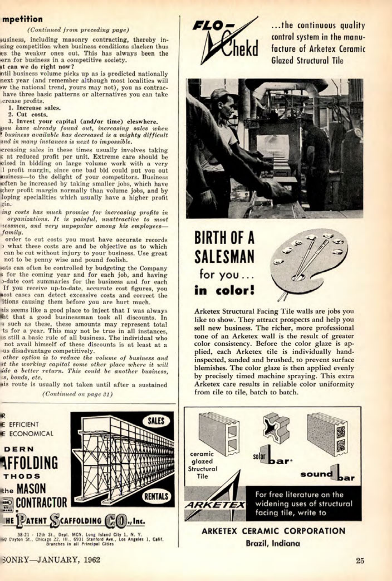 Masonry Magazine January 1962 Page. 29