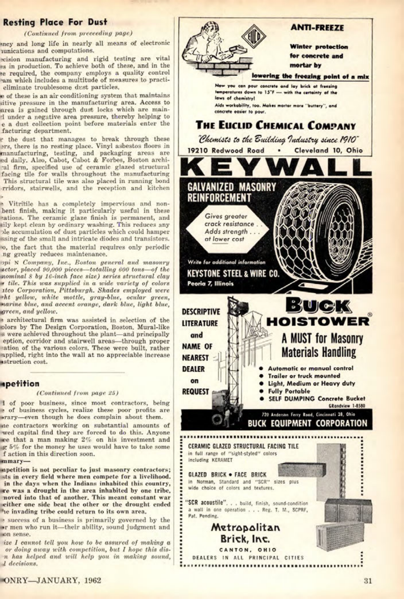 Masonry Magazine January 1962 Page. 35