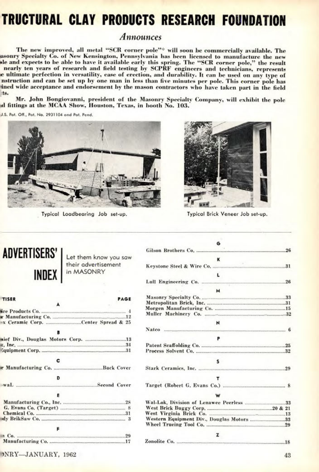 Masonry Magazine January 1962 Page. 47