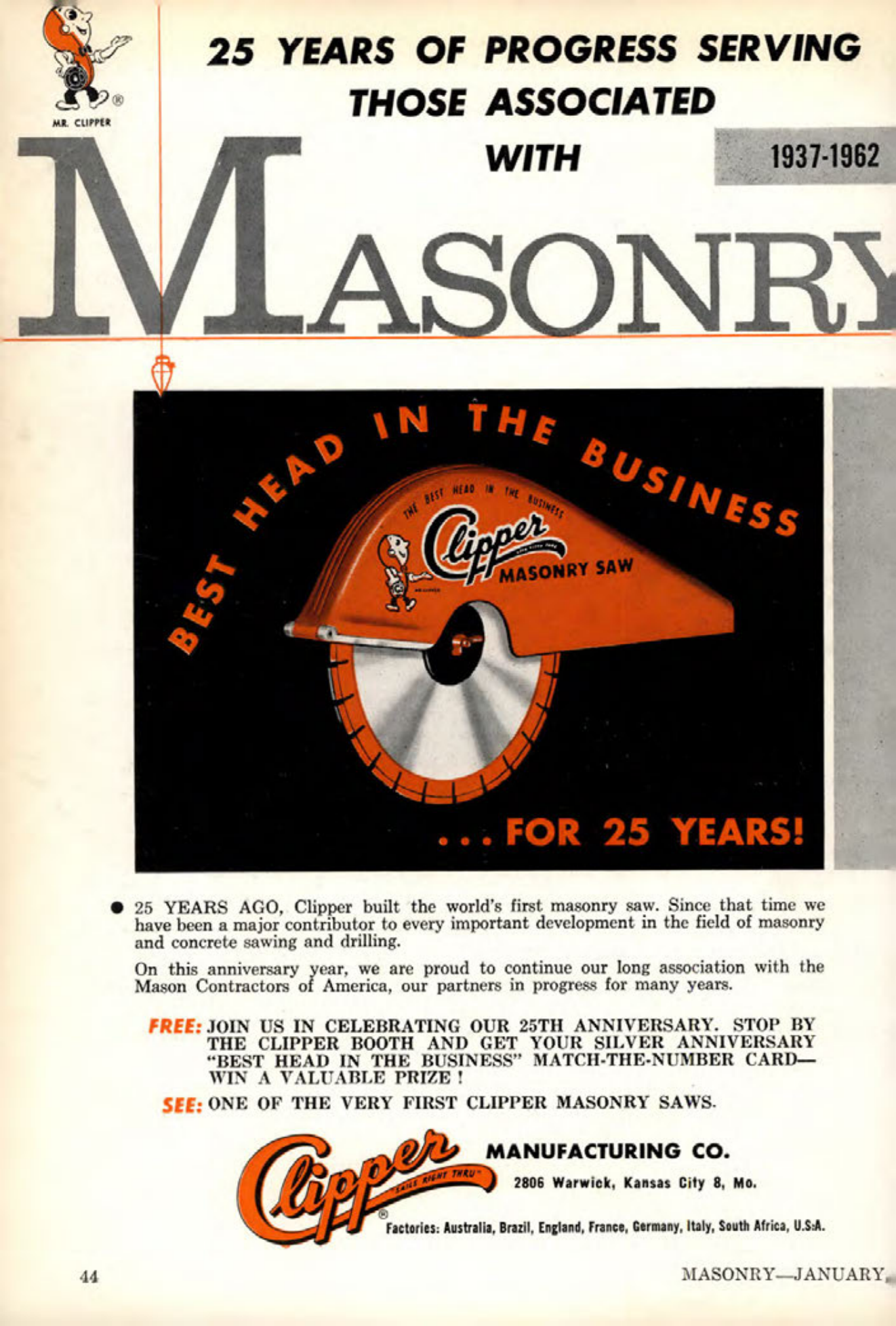 Masonry Magazine January 1962 Page. 48