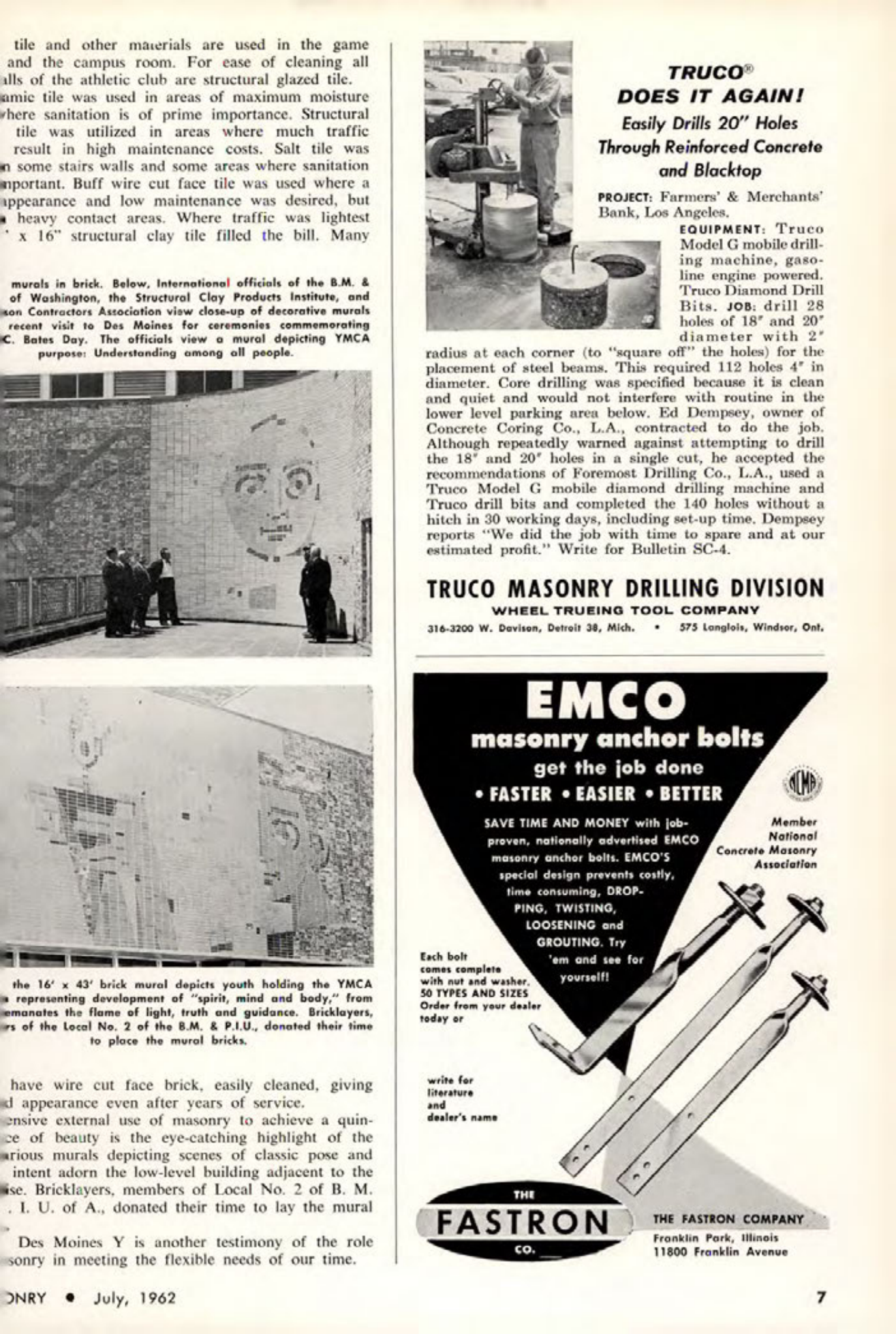 Masonry Magazine July 1962 Page. 7