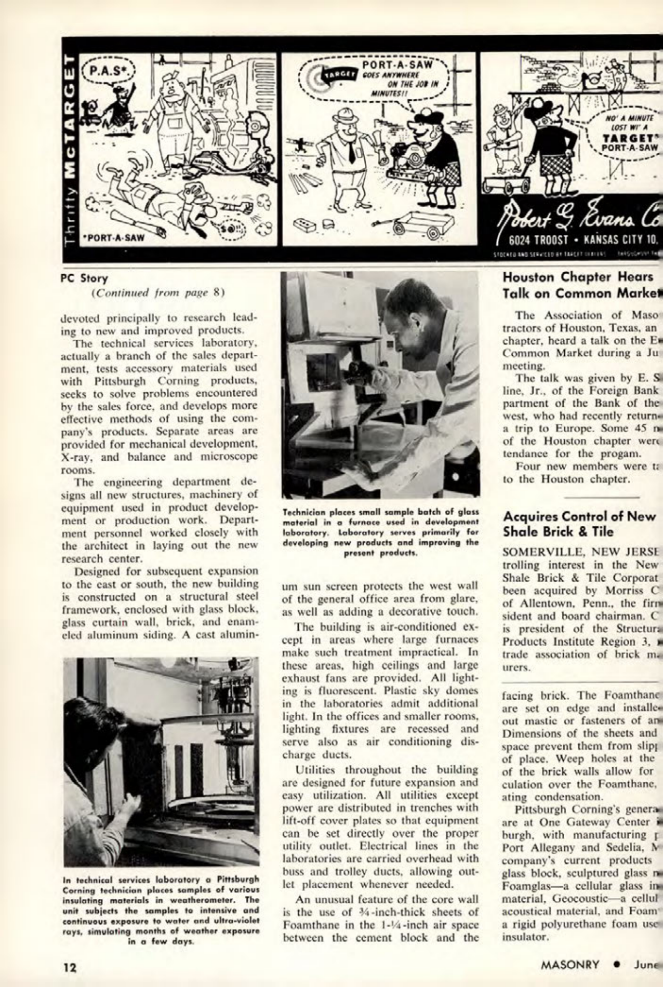 Masonry Magazine July 1962 Page. 12
