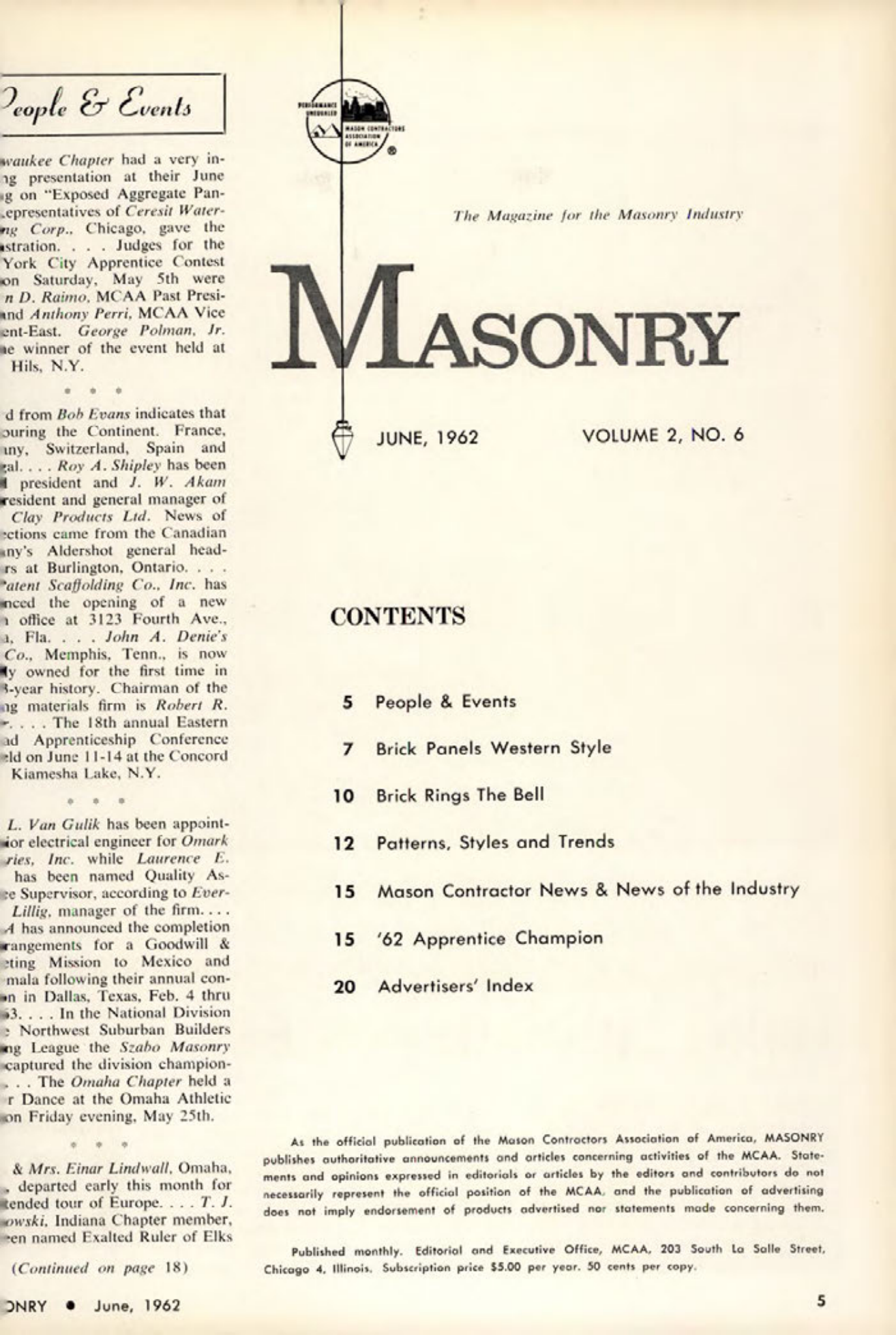 Masonry Magazine June 1962 Page. 5
