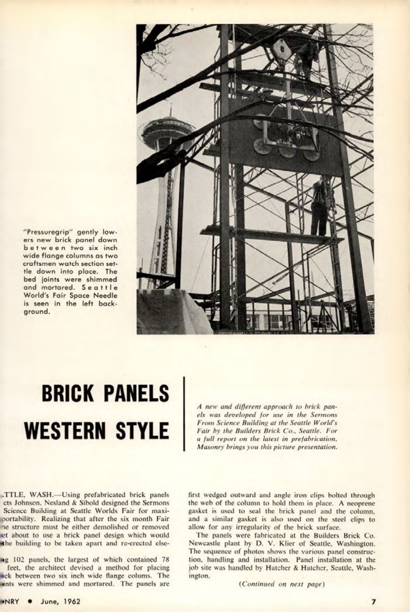Masonry Magazine June 1962 Page. 7