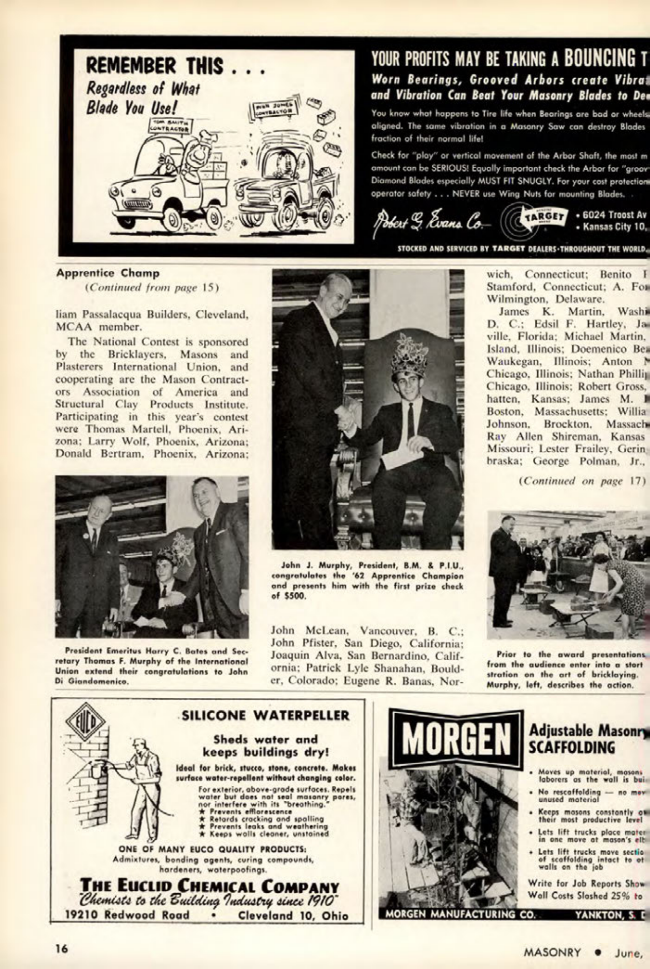 Masonry Magazine June 1962 Page. 16