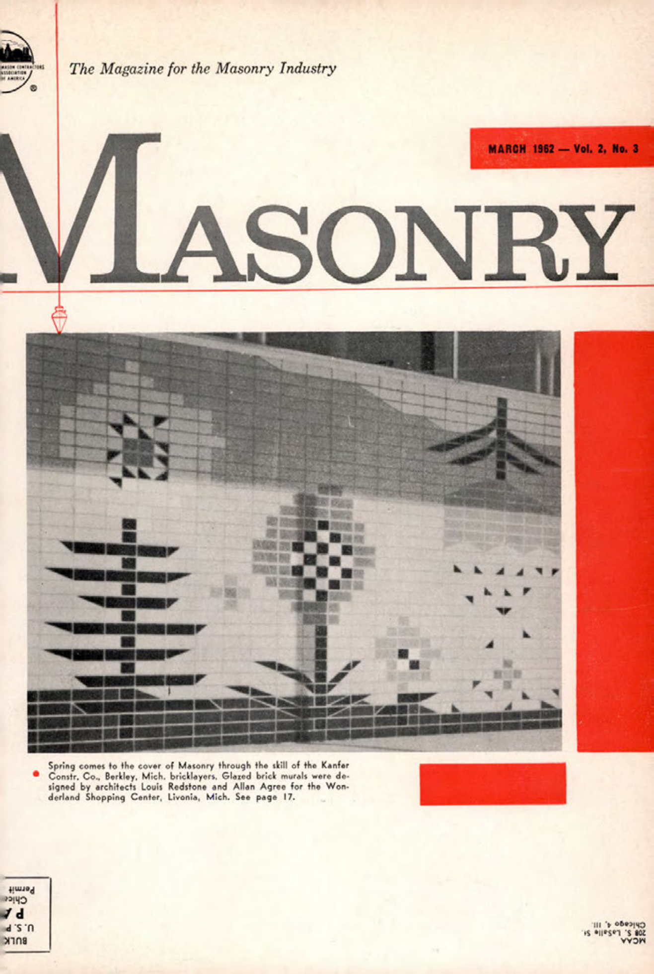 Masonry Magazine March 1962 Page. 1