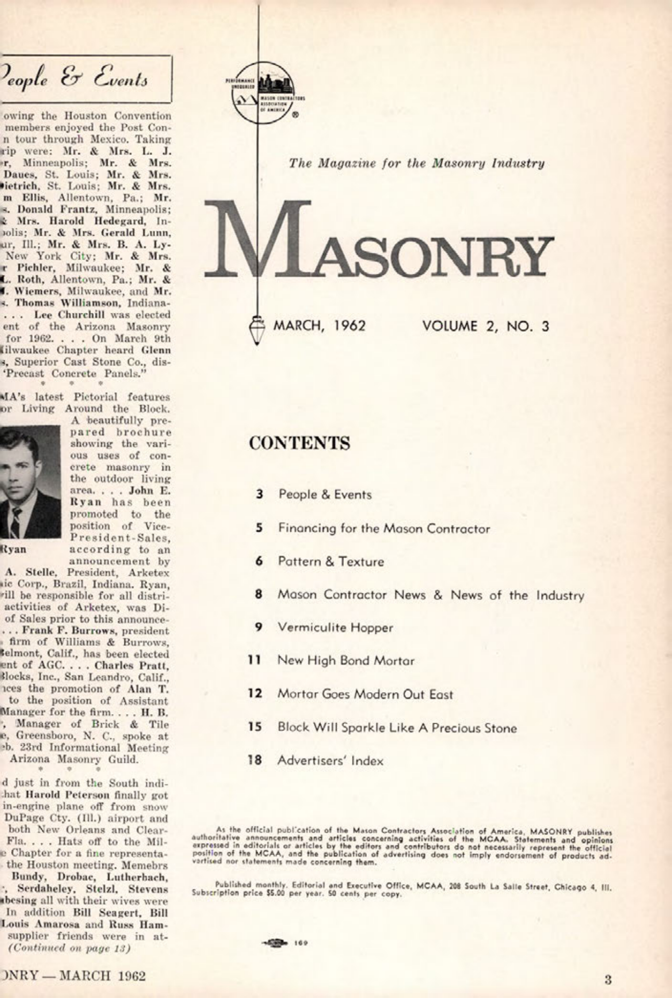 Masonry Magazine March 1962 Page. 3