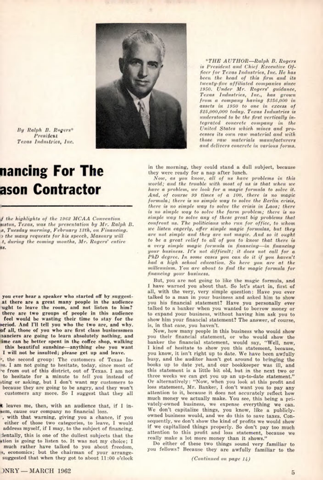Masonry Magazine March 1962 Page. 5
