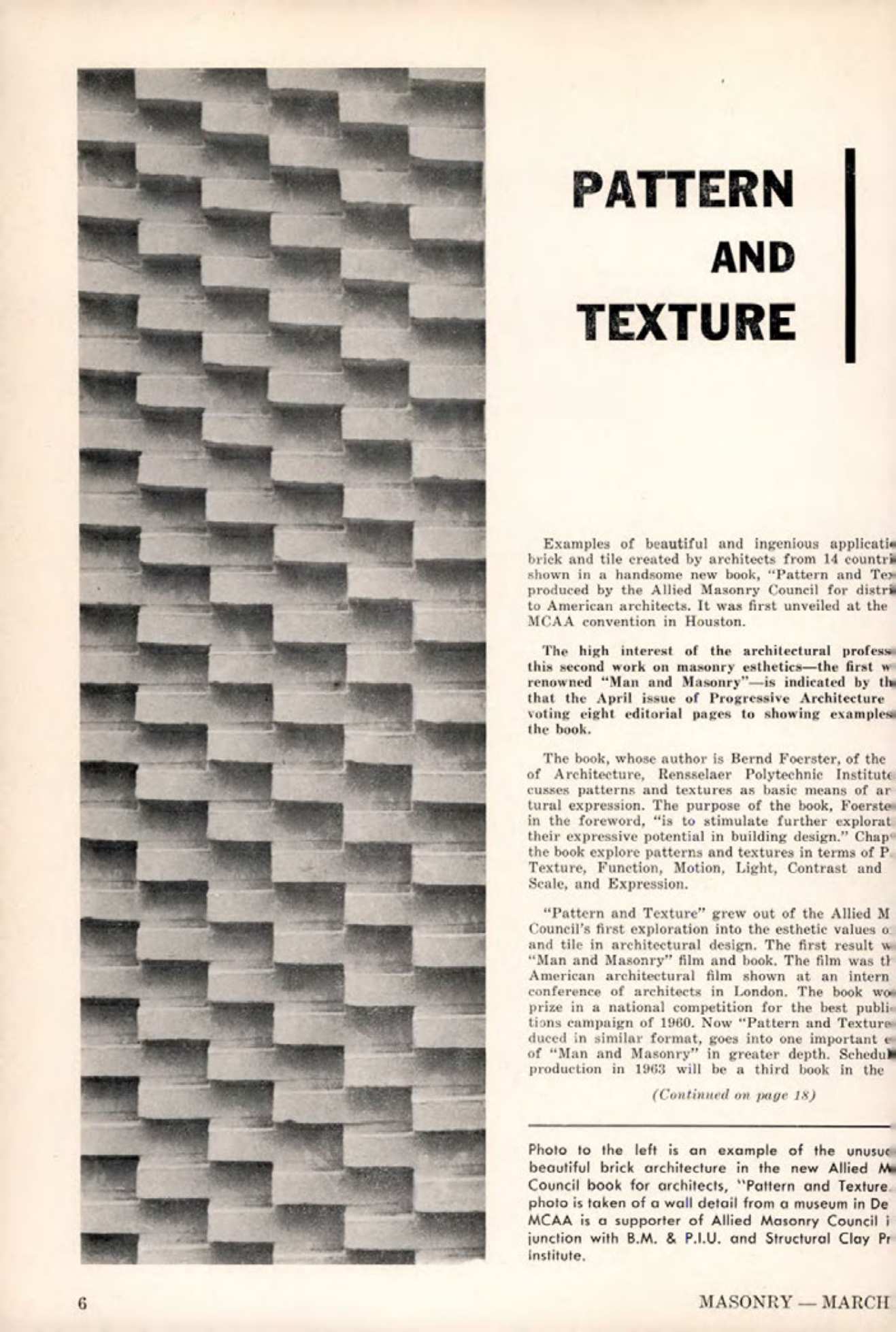 Masonry Magazine March 1962 Page. 6