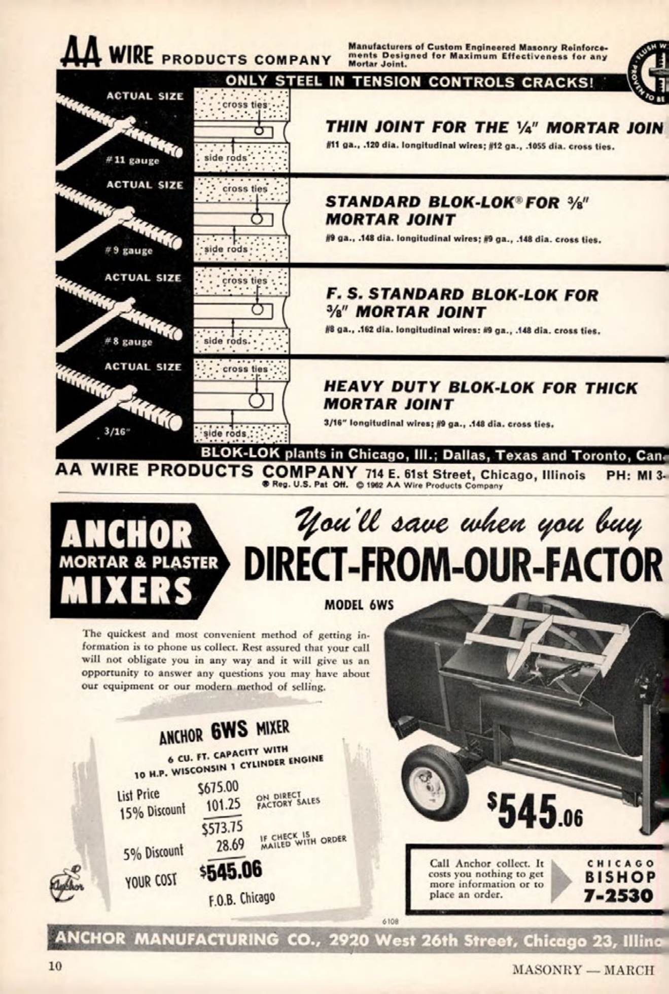 Masonry Magazine March 1962 Page. 10
