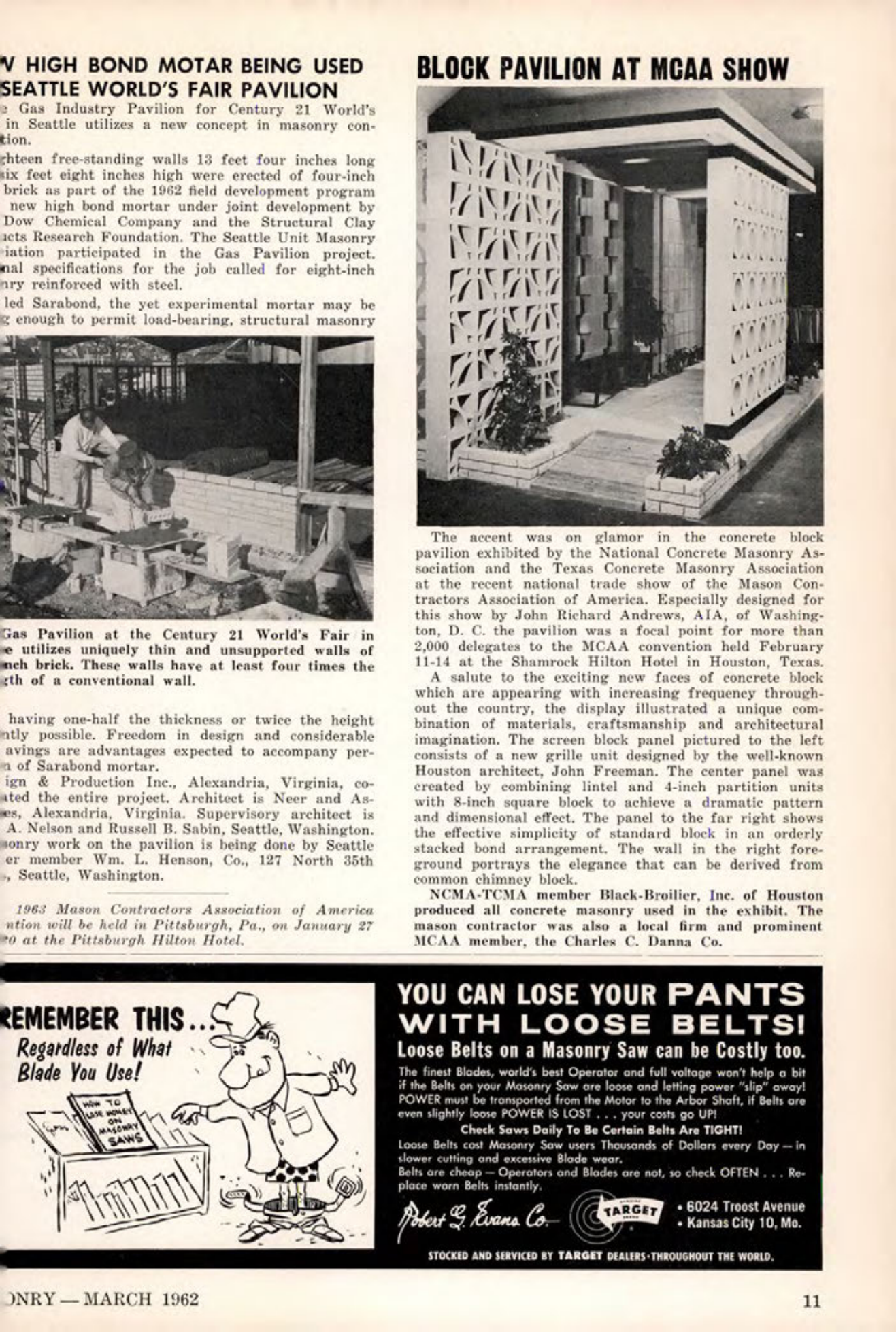 Masonry Magazine March 1962 Page. 11