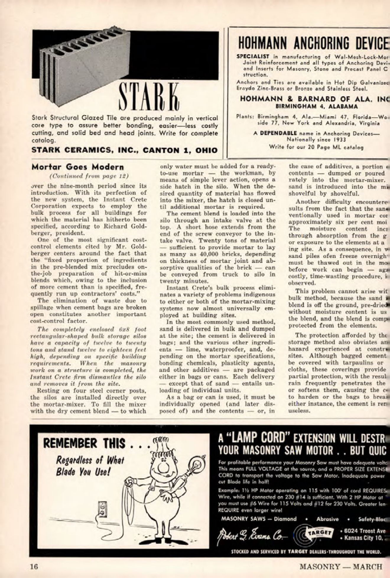 Masonry Magazine March 1962 Page. 16