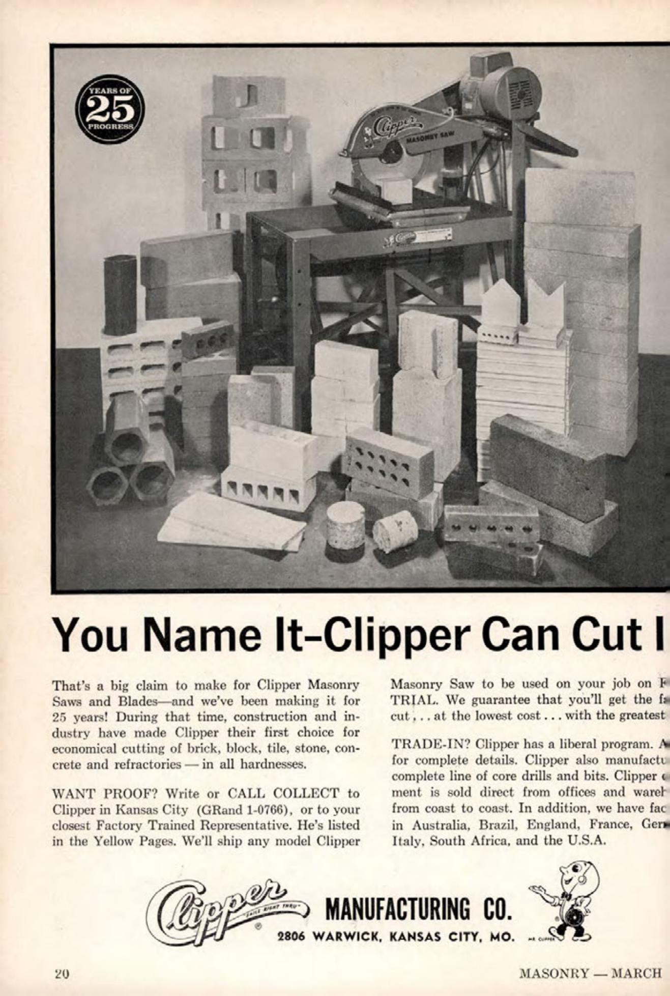 Masonry Magazine March 1962 Page. 20