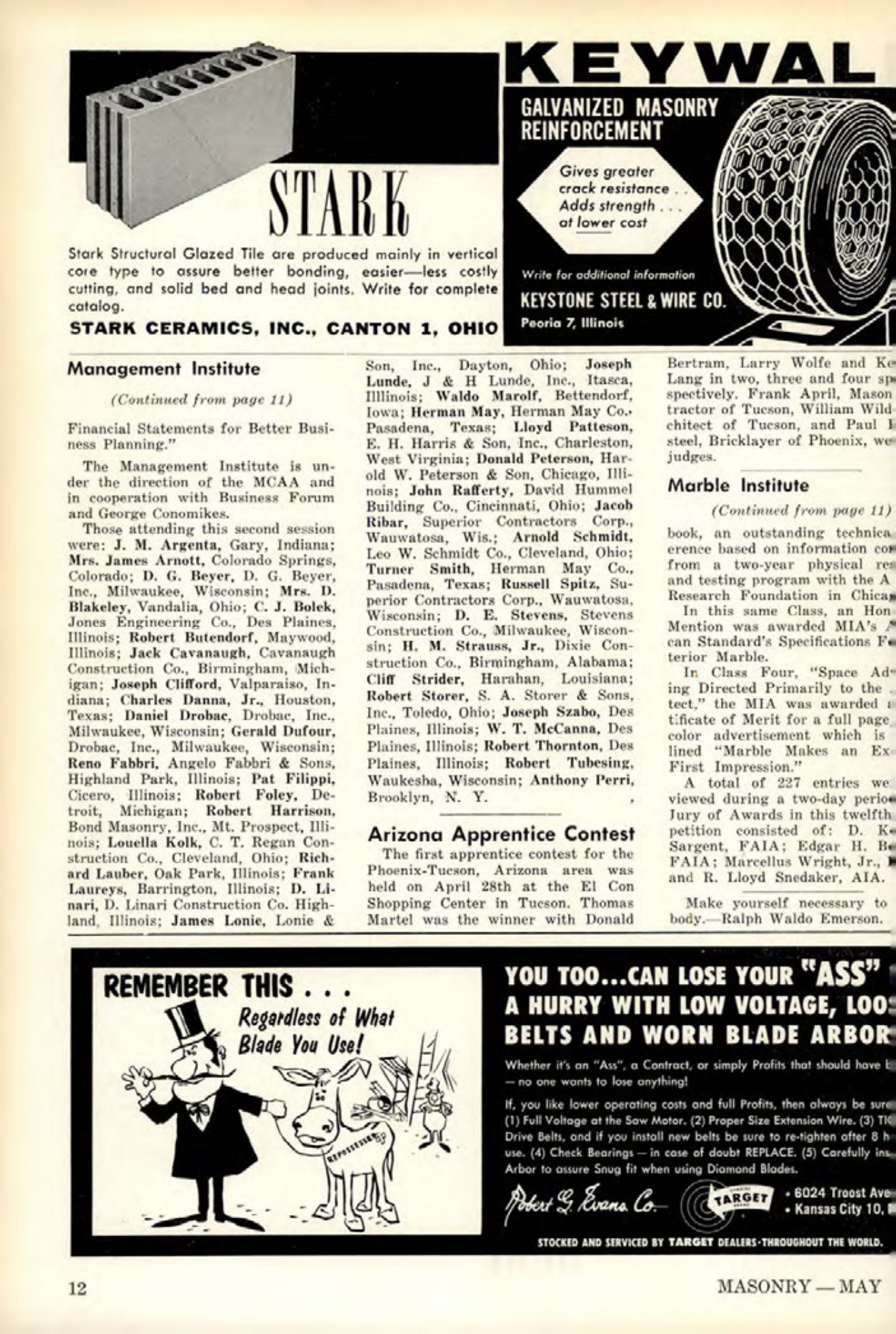 Masonry Magazine May 1962 Page. 12
