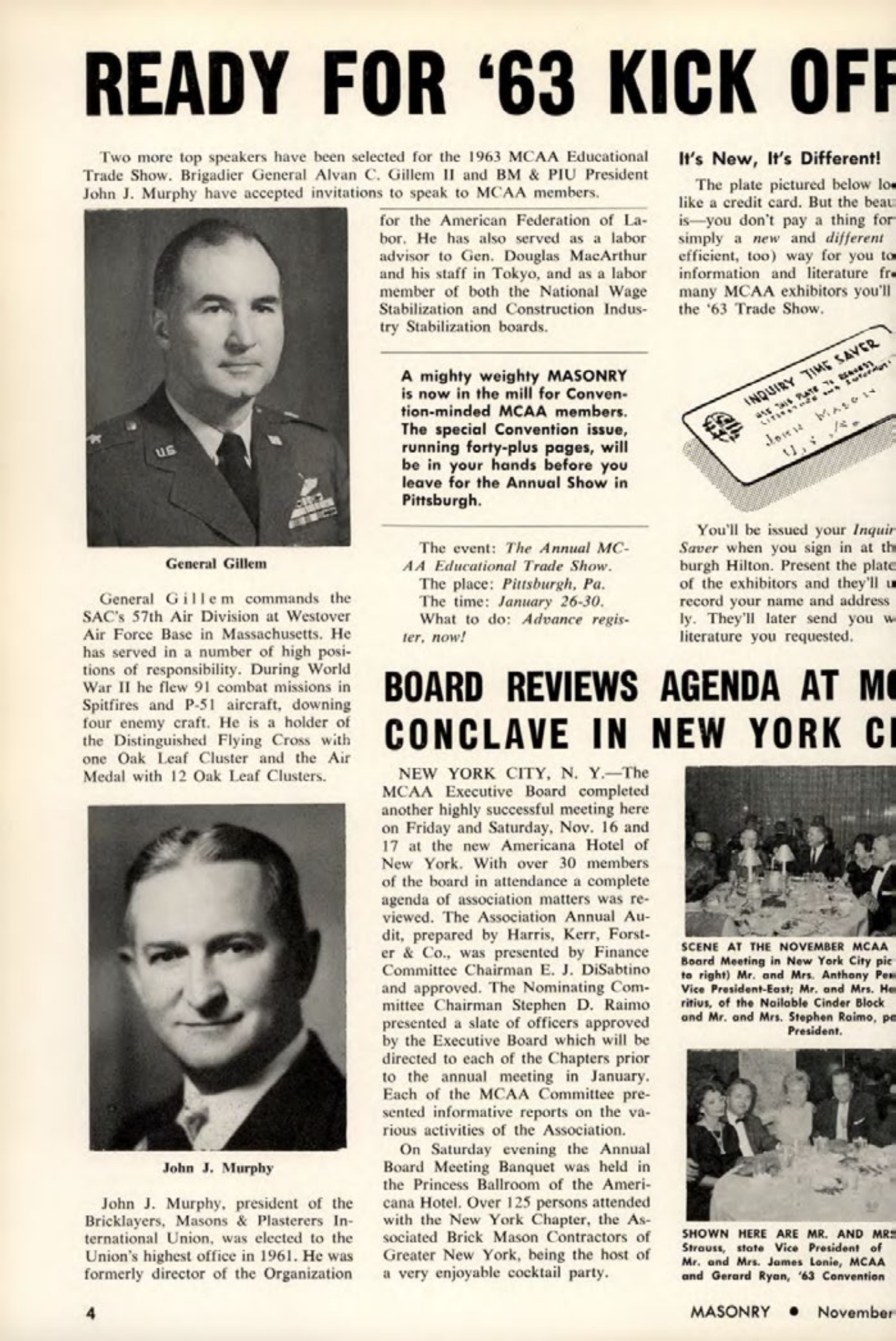 Masonry Magazine November 1962 Page. 4