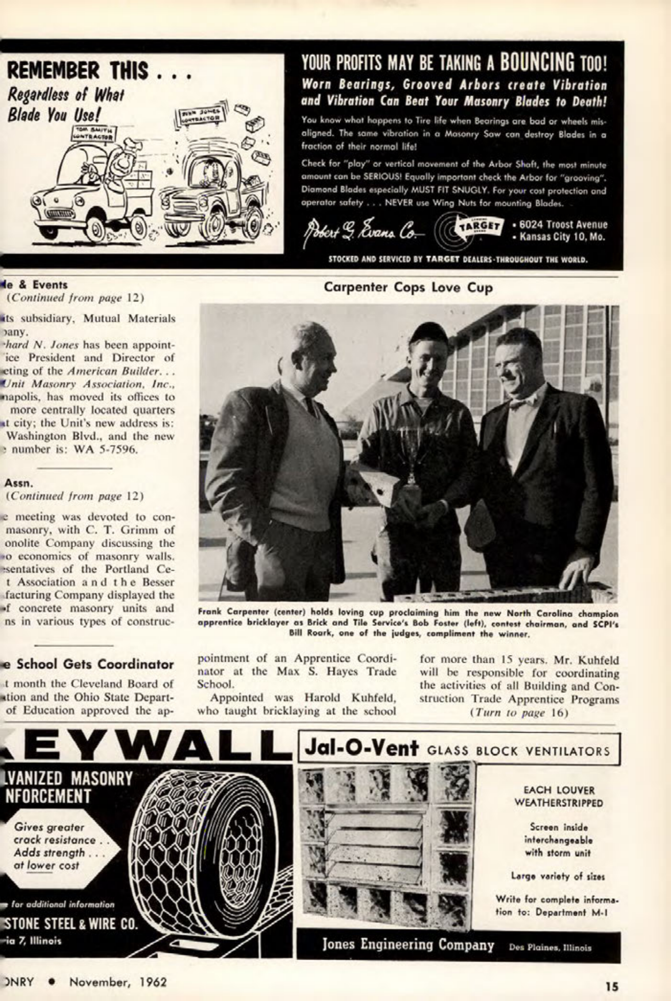 Masonry Magazine November 1962 Page. 15