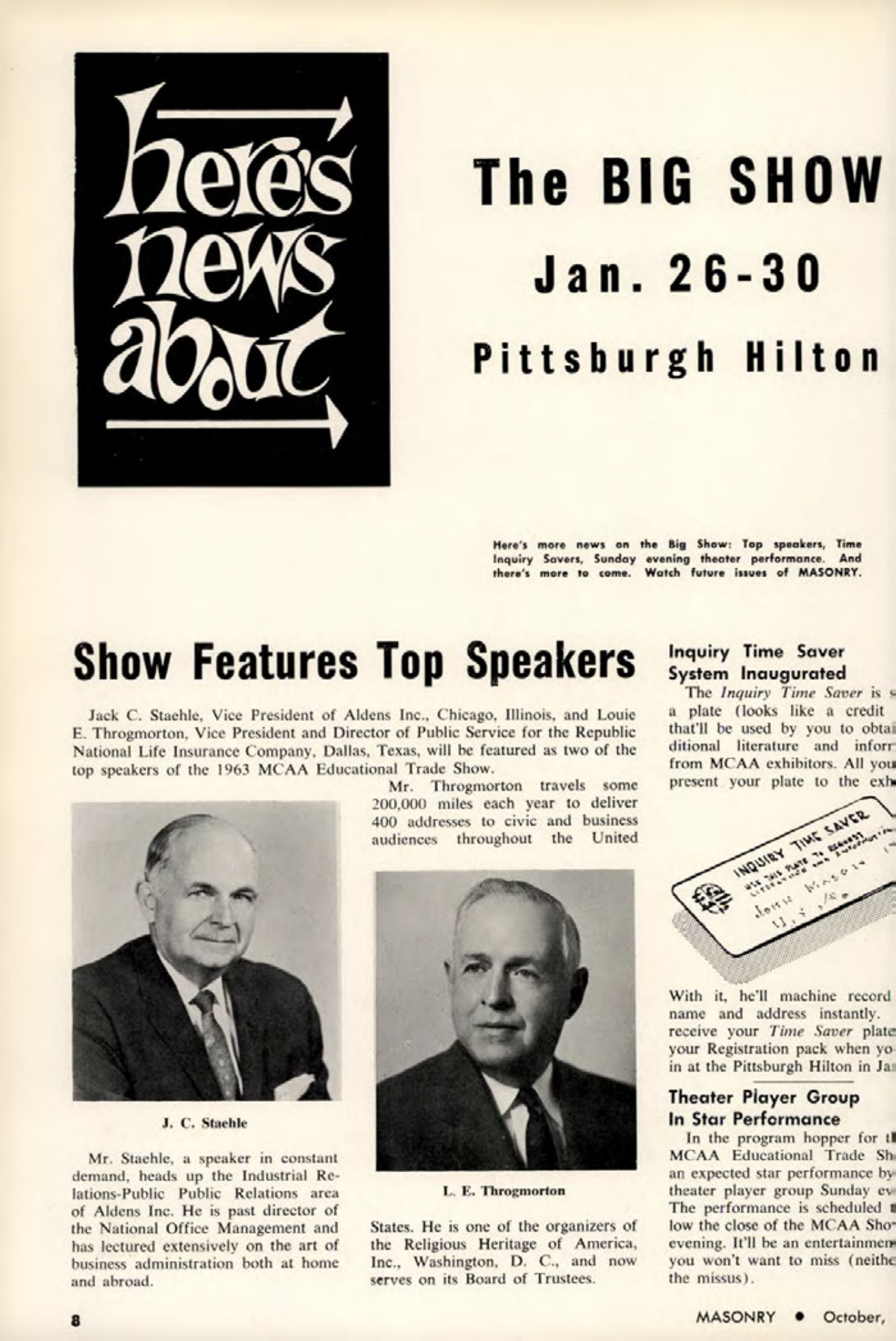 Masonry Magazine October 1962 Page. 8