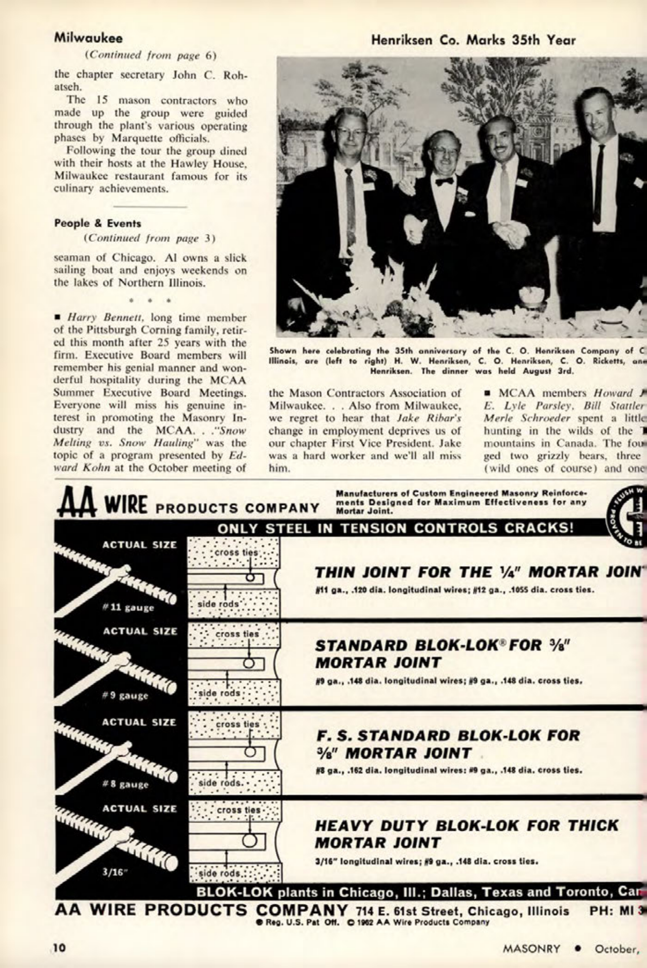 Masonry Magazine October 1962 Page. 10