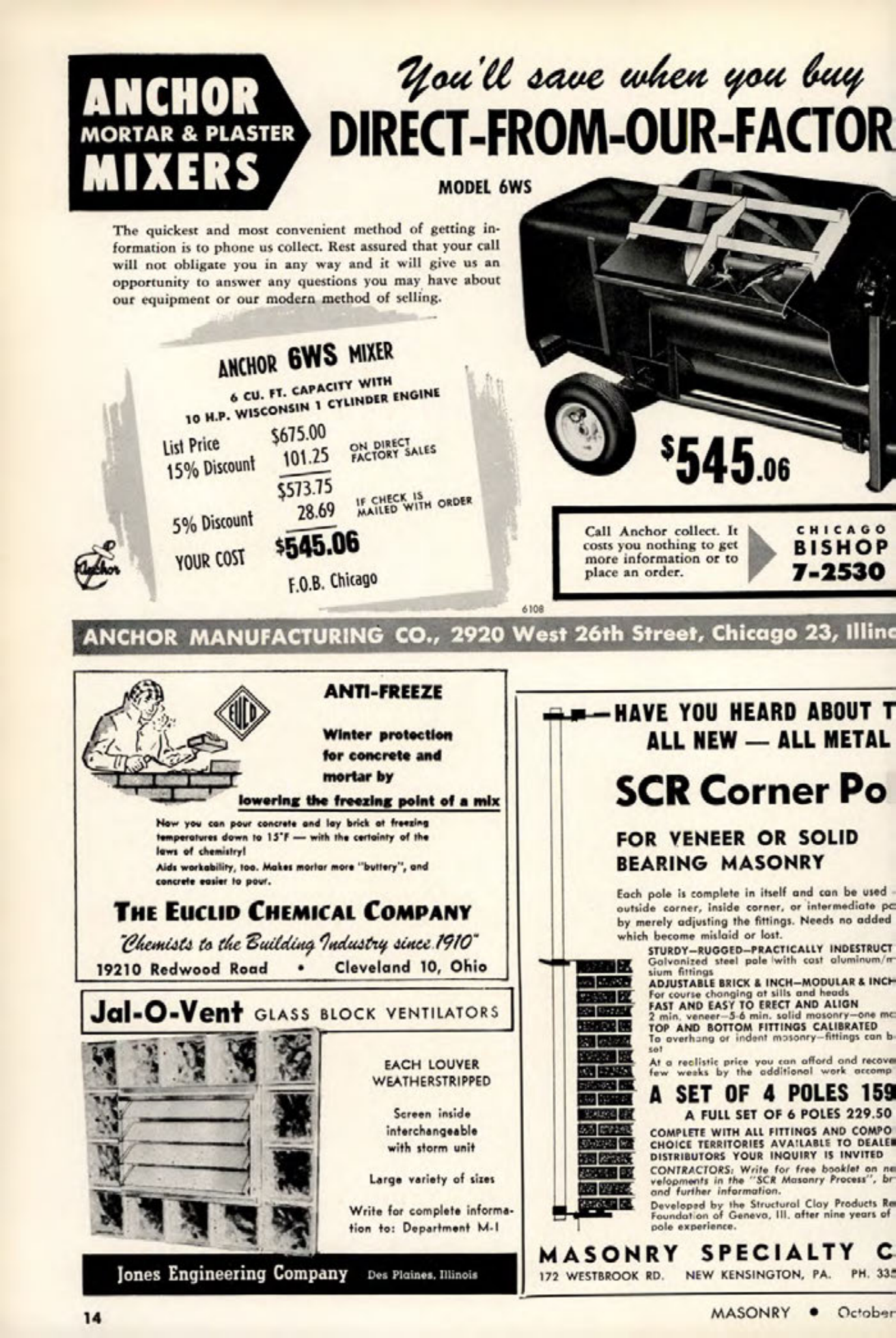 Masonry Magazine October 1962 Page. 14