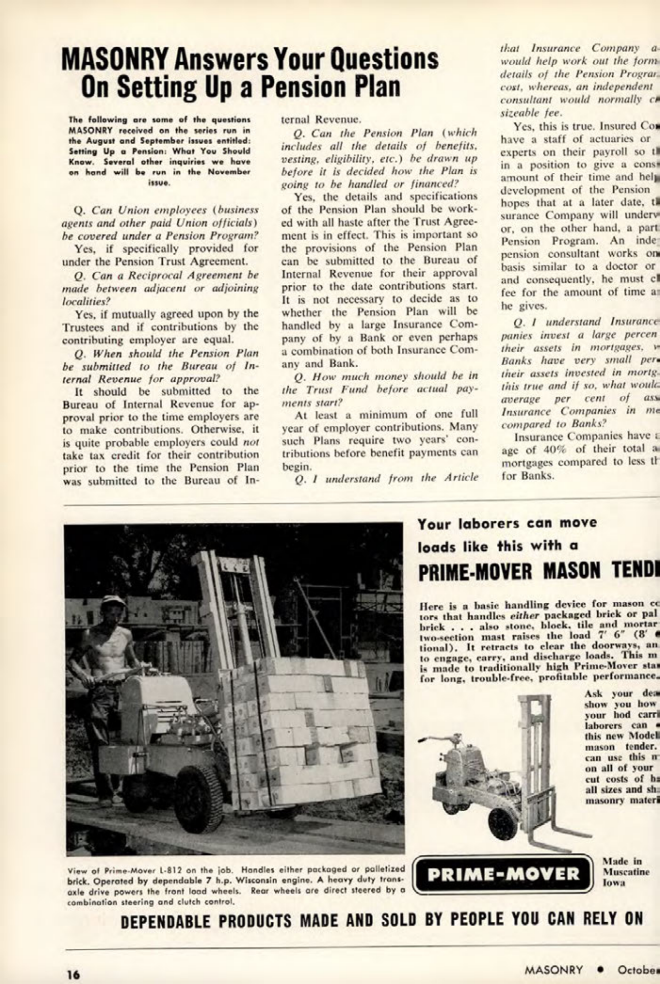 Masonry Magazine October 1962 Page. 16