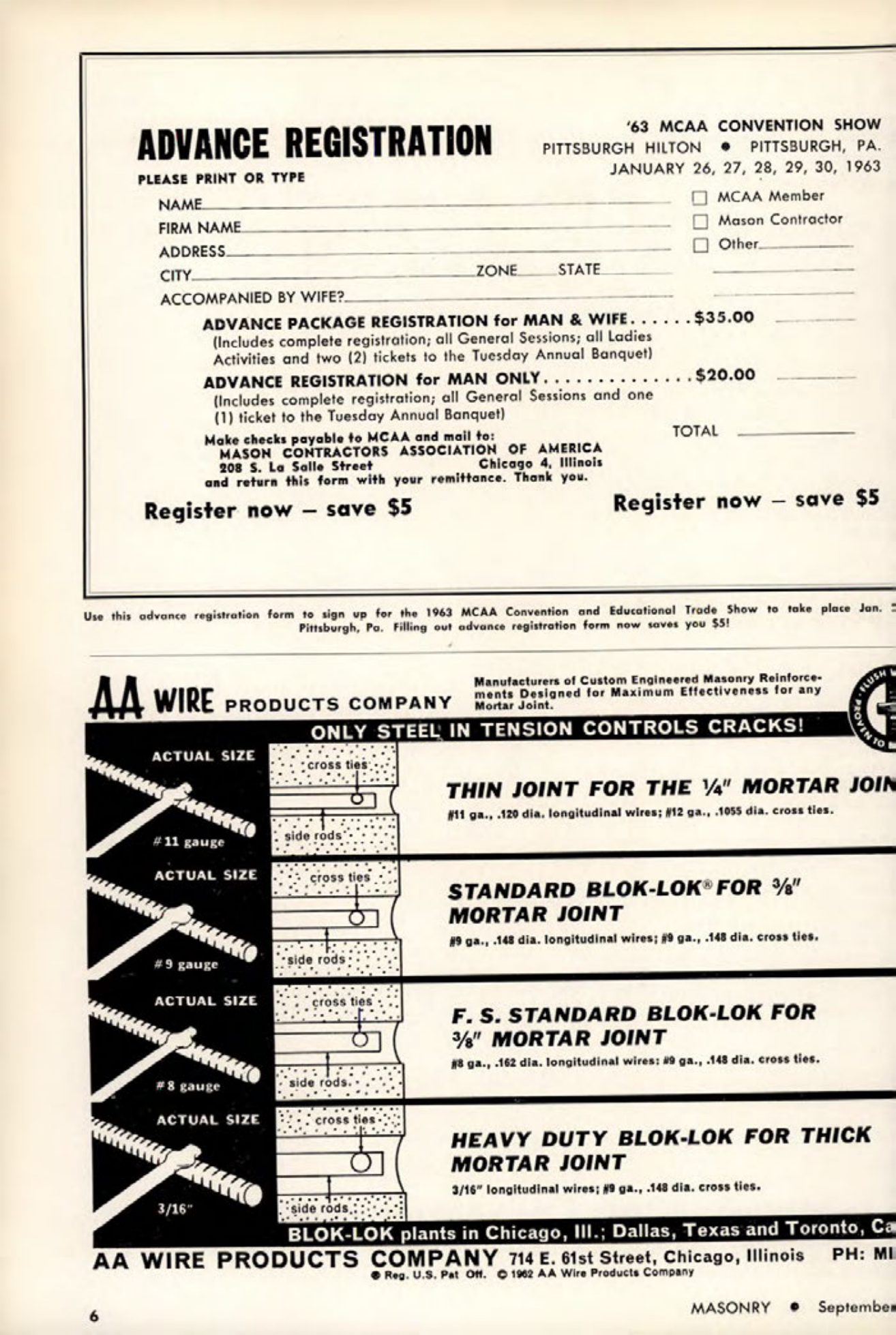 Masonry Magazine September 1962 Page. 6