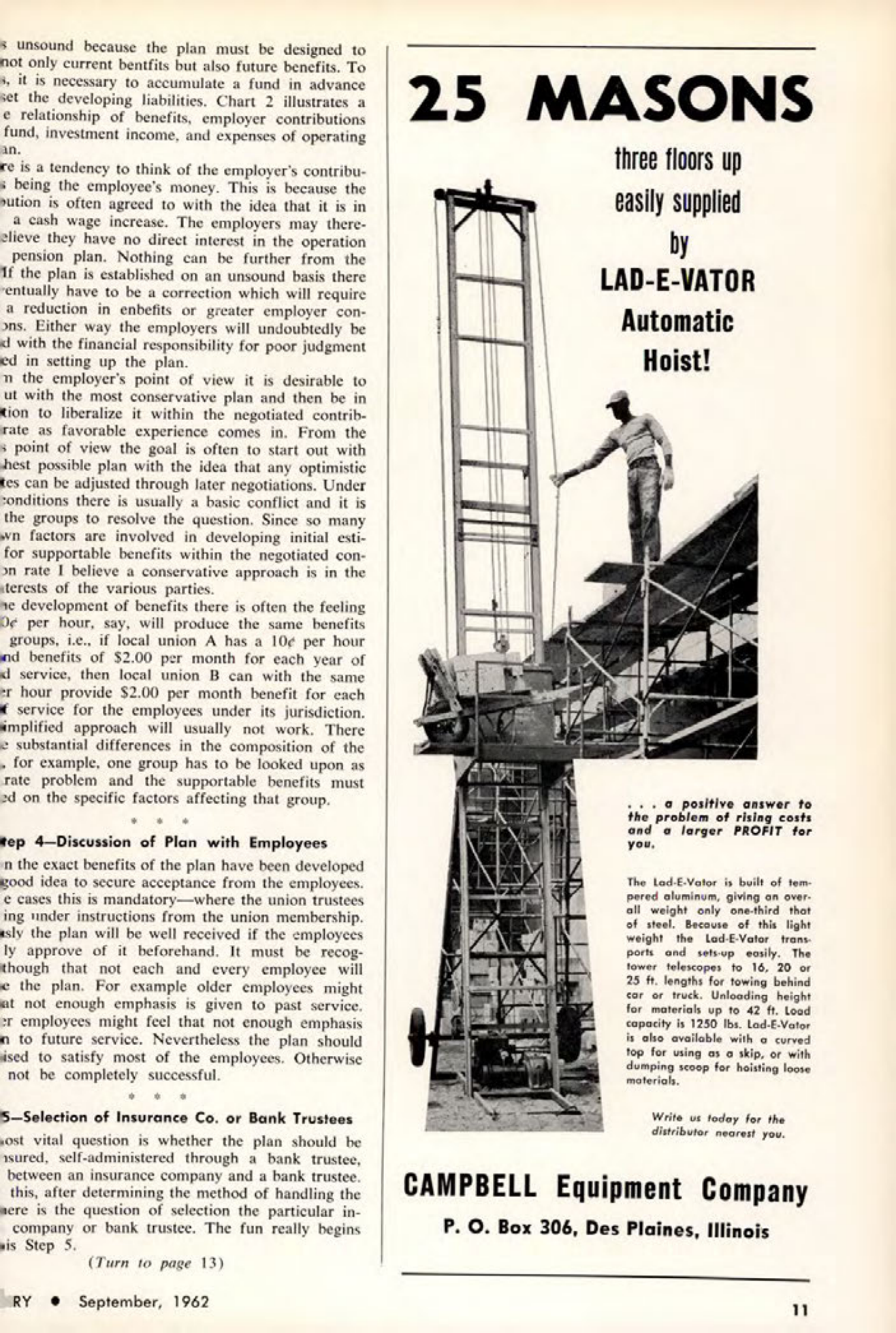 Masonry Magazine September 1962 Page. 11