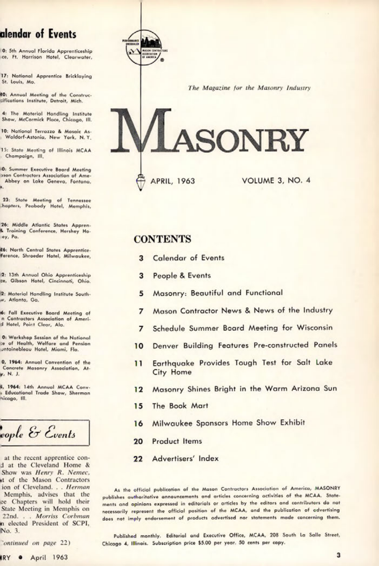 Masonry Magazine April 1963 Page. 3