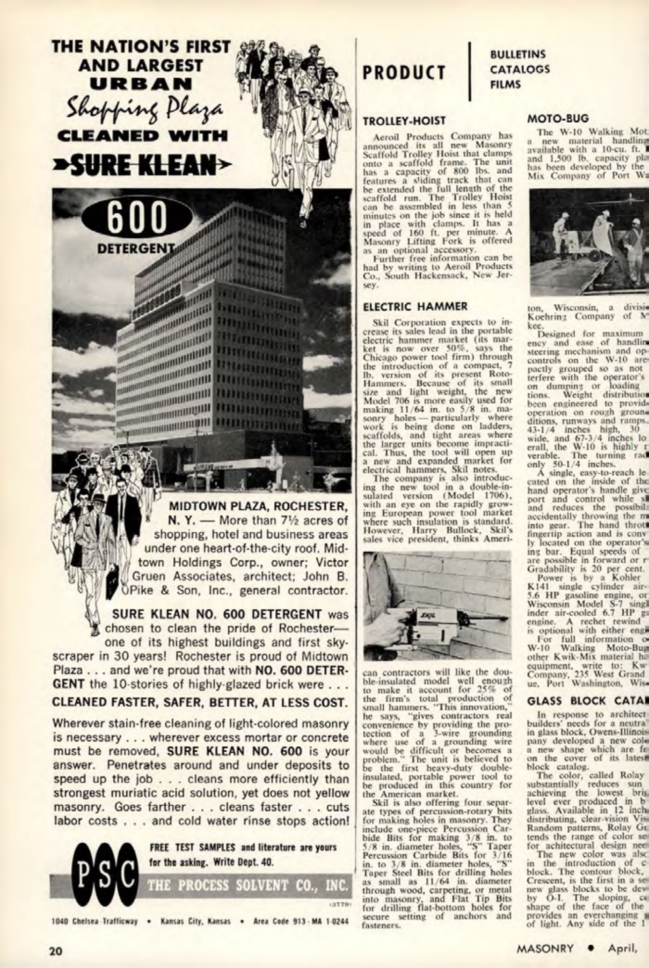 Masonry Magazine April 1963 Page. 20