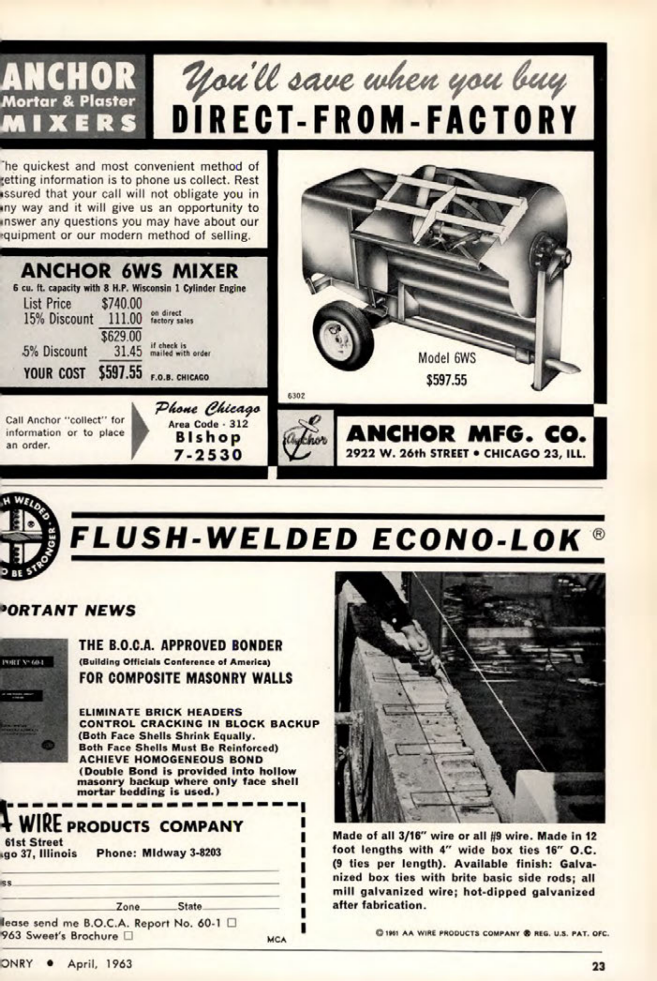Masonry Magazine April 1963 Page. 23