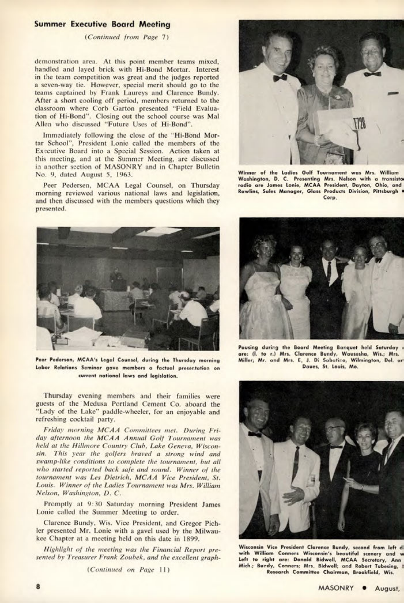 Masonry Magazine August 1963 Page. 8