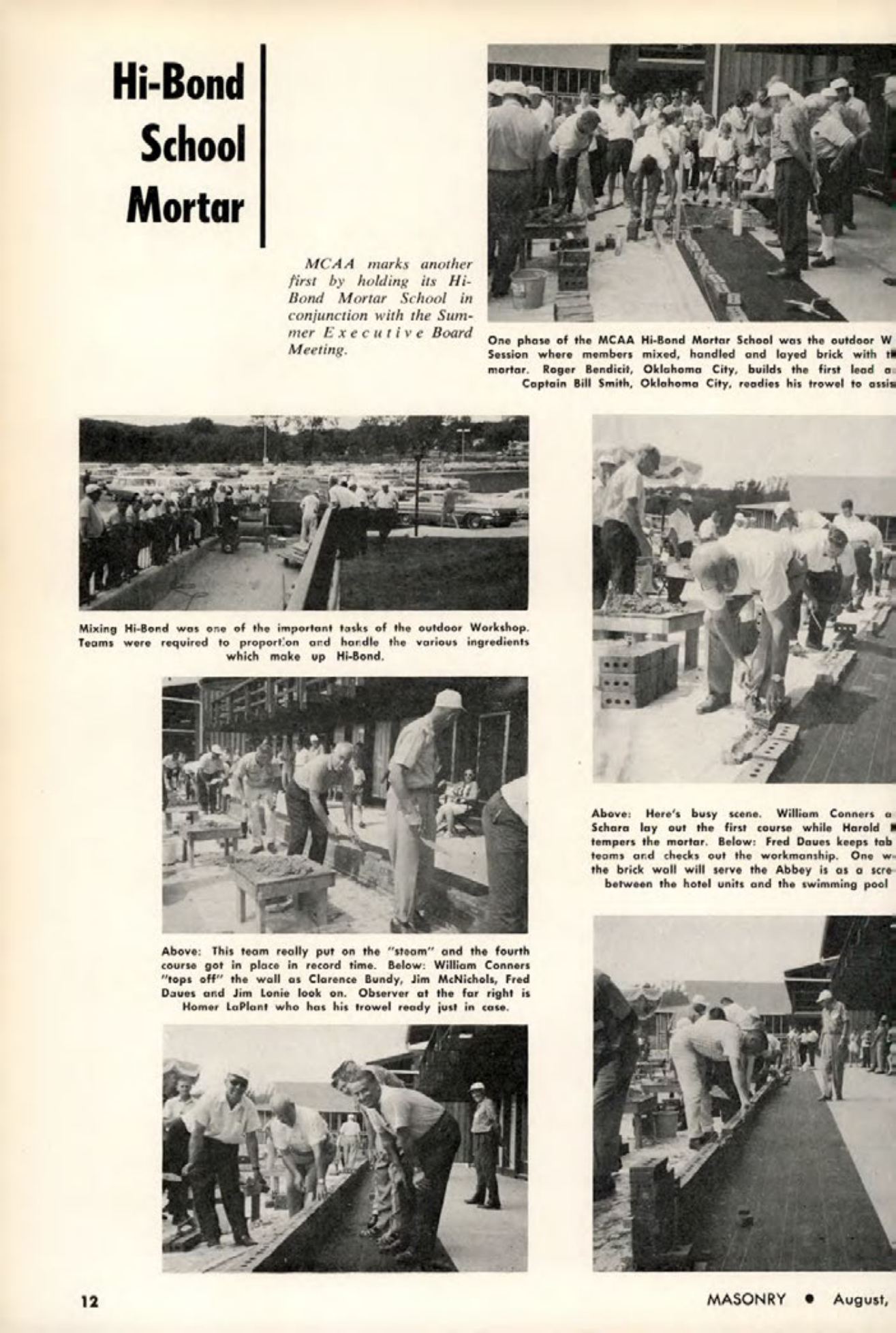 Masonry Magazine August 1963 Page. 12