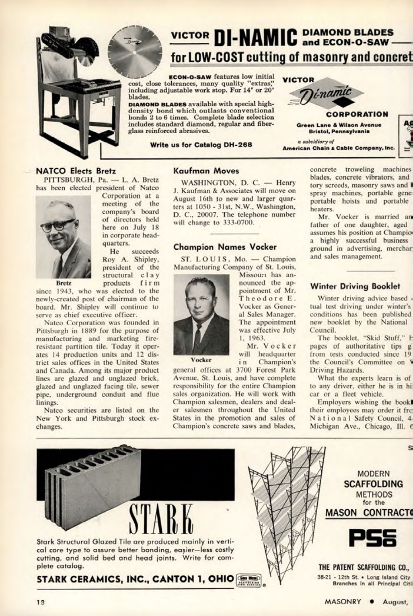 Masonry Magazine August 1963 Page. 18