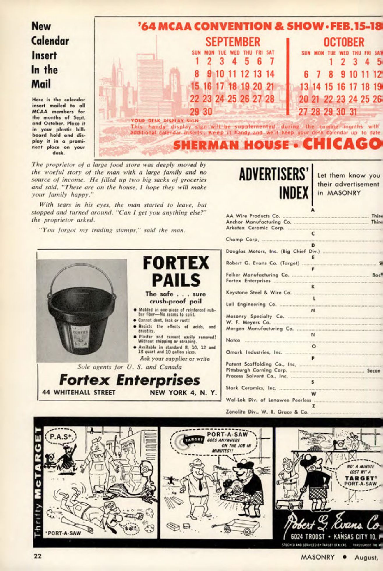 Masonry Magazine August 1963 Page. 22