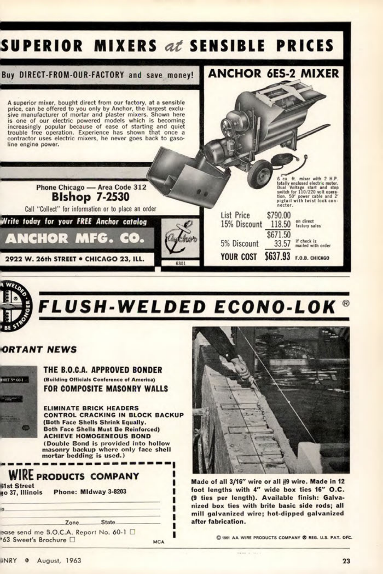 Masonry Magazine August 1963 Page. 23