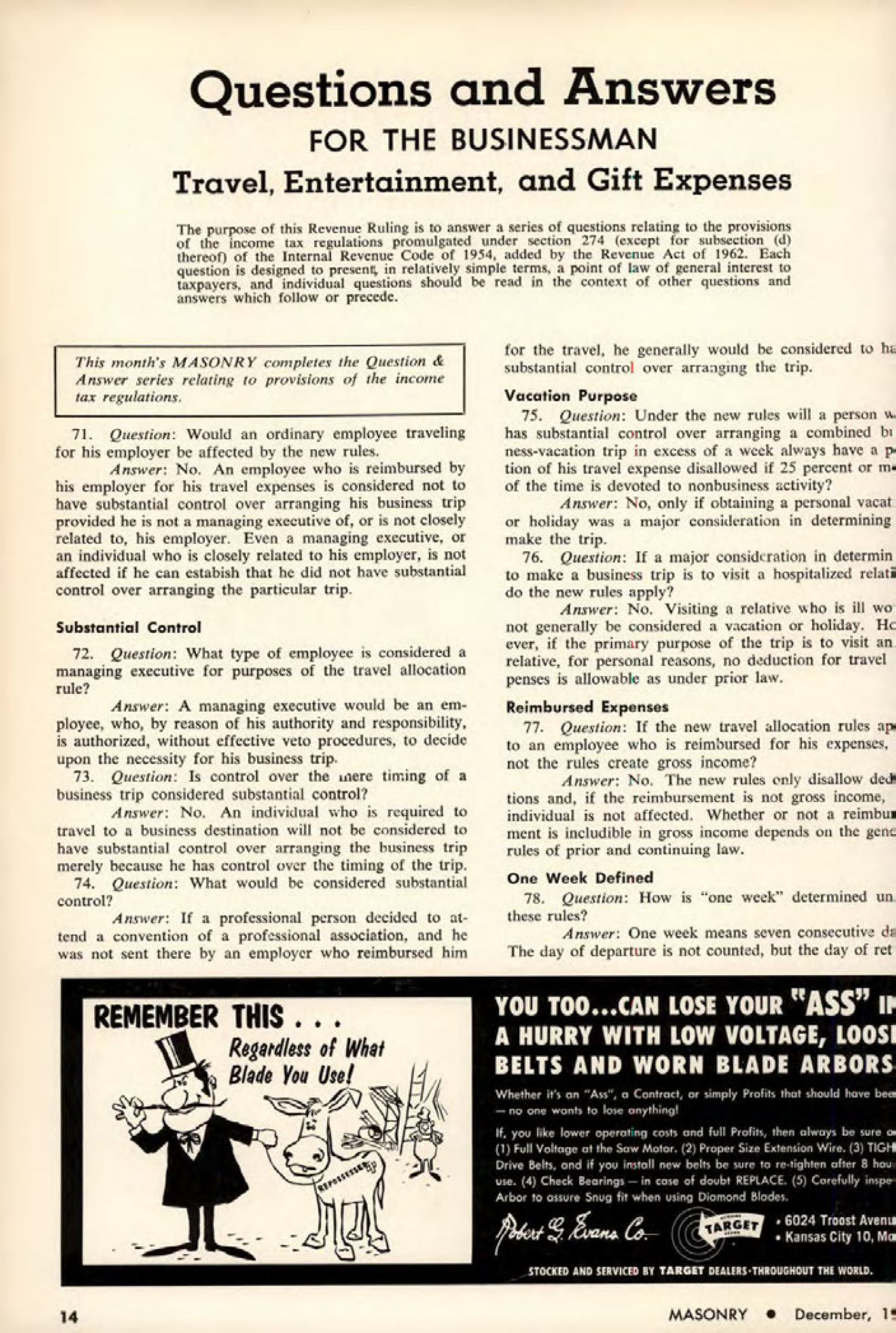 Masonry Magazine December 1963 Page. 14