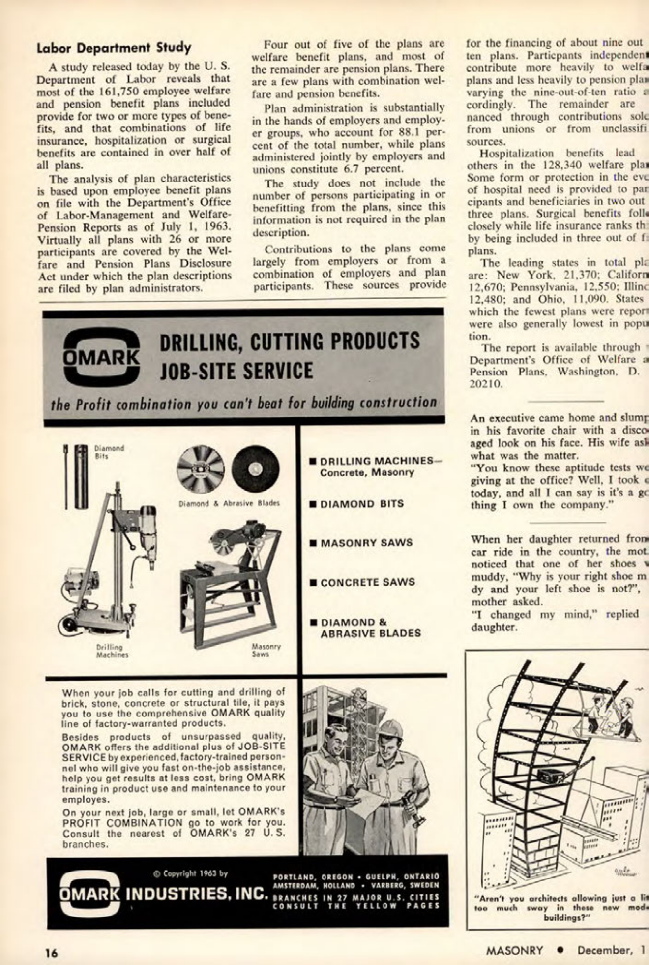 Masonry Magazine December 1963 Page. 16
