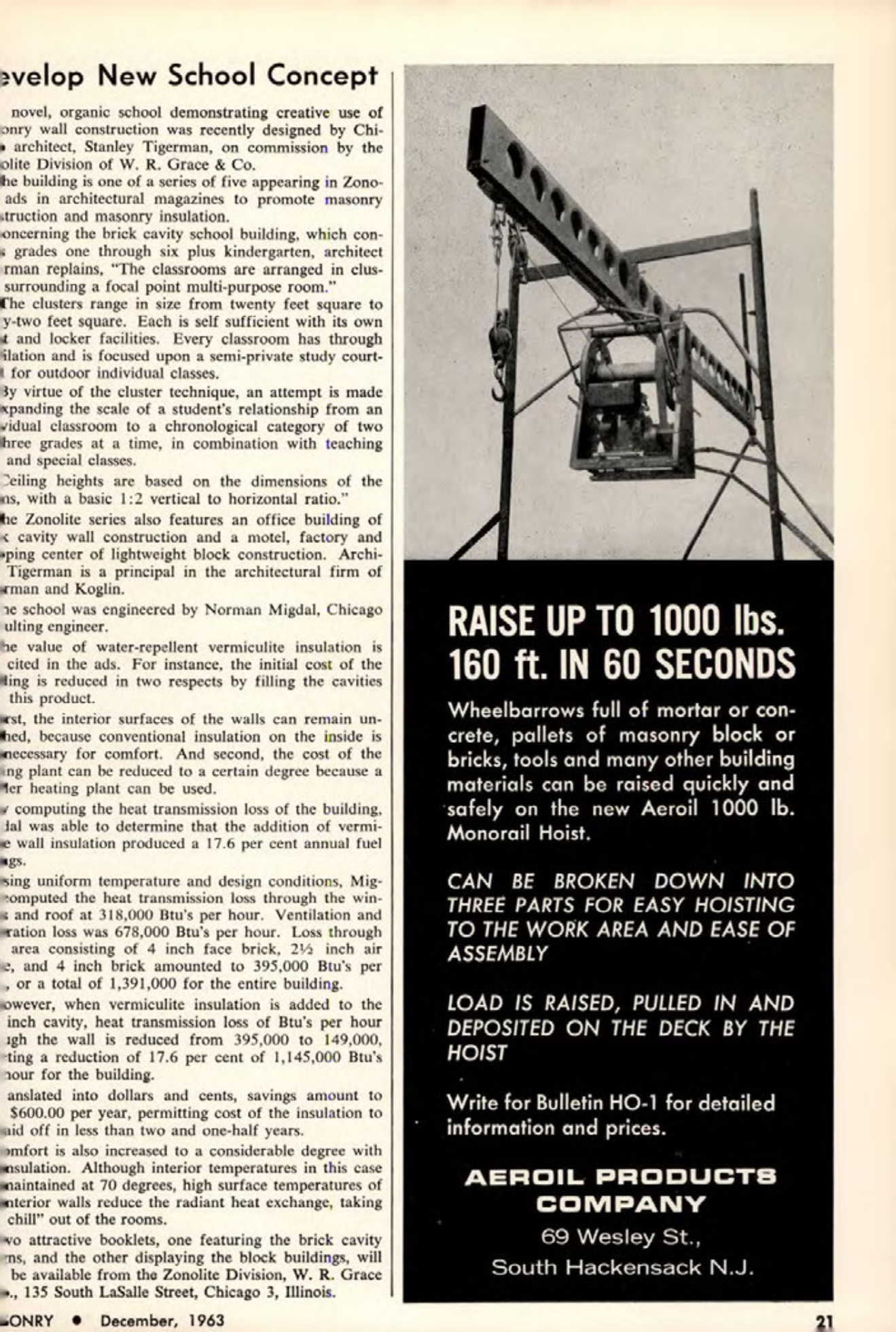 Masonry Magazine December 1963 Page. 21